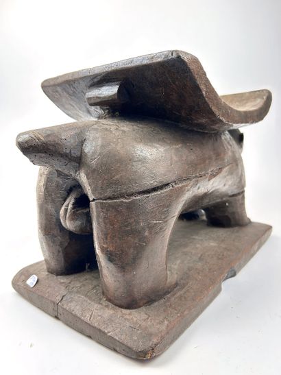 Akan-style STOOL, Ghana
Hardwood with a brown...