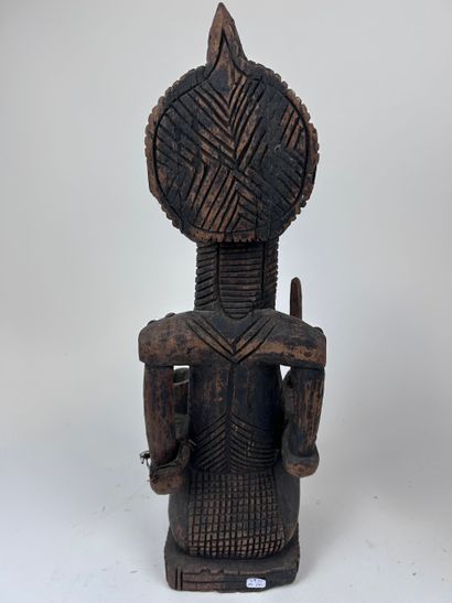 SET OF TWO STATUES, African style
Wood with...