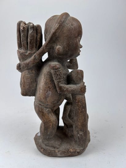 SET OF TWO Kongo-style STONES, Democratic...