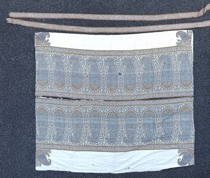 TWO cashmere embroidery panels featuring...