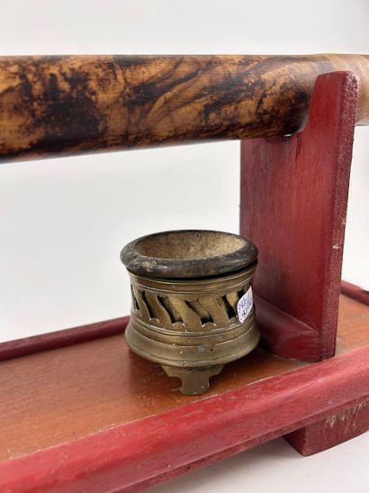 CHINA 
BAMBOO OPIUM PIPE with a chiseled...
