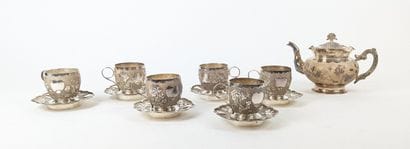 CHINA, circa 1900
Silver (900) COFFEE SET,...