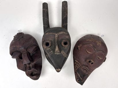 SET OF THREE AFRICAN-STYLE MASKS
Medium-hard...