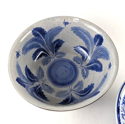CHINA or JAPAN
TWO LARGE BOWLS made of glazed...