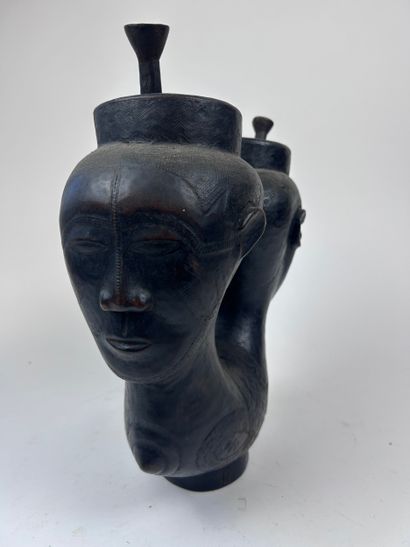 Kuba-style double caryatid cup, Democratic...