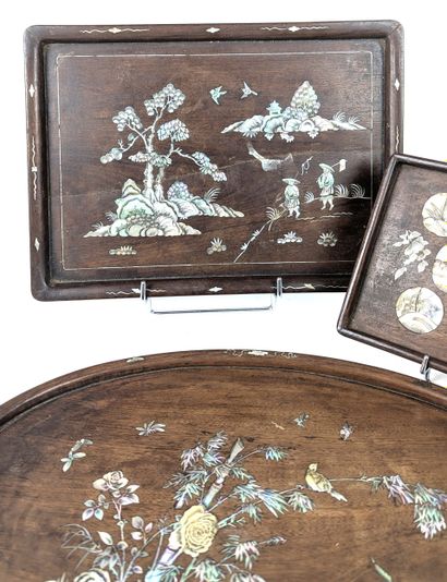 CHINA or INDOCHINA, circa 1900
THREE wooden...