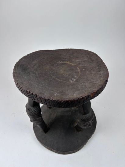 Pende-style STOOL, Ground Floor 
Wood with...