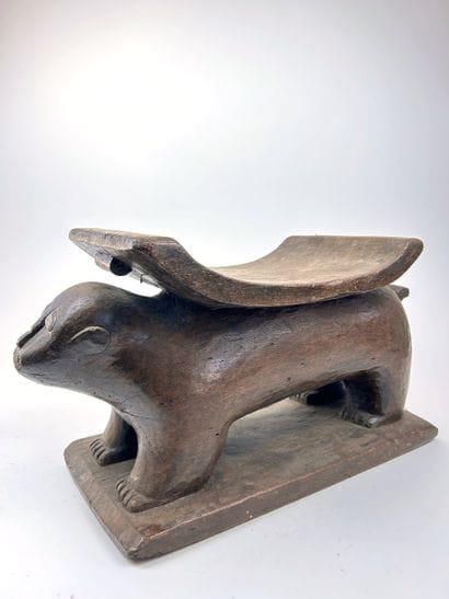 Akan-style STOOL, Ghana
Hardwood with a brown...