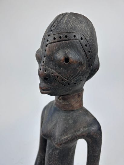 SET OF TWO STATUES, African style
Wood with...
