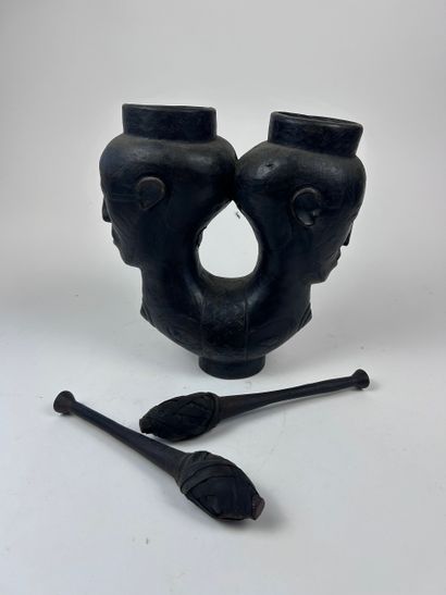 Kuba-style double caryatid cup, Democratic...