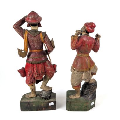 CHINA, 20th century
TWO SCULPTURES made of...