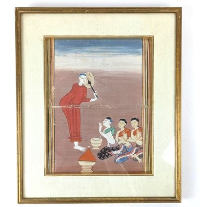 THAILAND, 20th century
Gouache miniature...