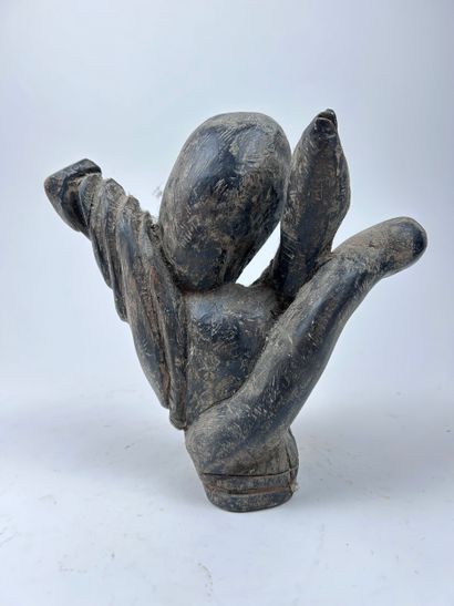 SET OF THREE AFRICAN-STYLE OBJECTS
Kongo...