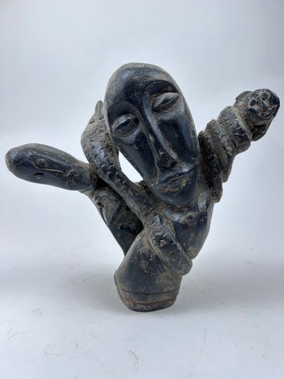 SET OF THREE AFRICAN-STYLE OBJECTS
Kongo...