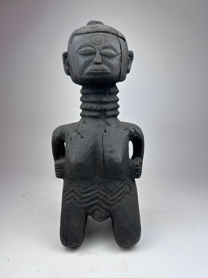 AFRICAN-STYLE FEMALE STATUETTE
Wood with...