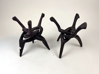 SET OF TWO CUP STANDS, Africa
Hardwood with...