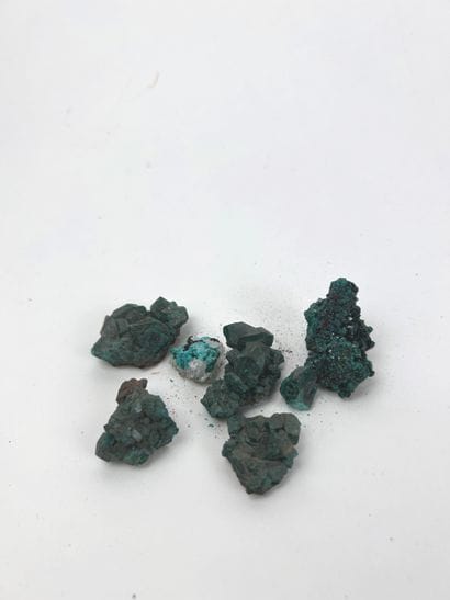 SMALL LOT OF DIOPTASE CRYSTALS 
Emerald-green...