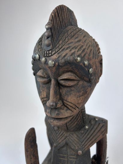 SET OF TWO STATUES, African style
Wood with...