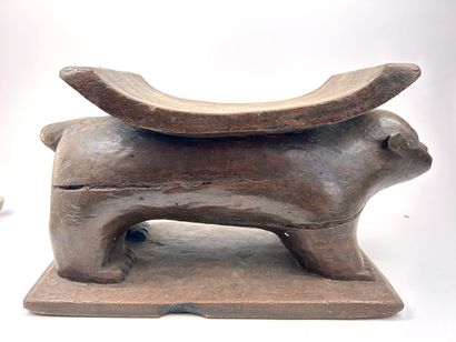 Akan-style STOOL, Ghana
Hardwood with a brown...