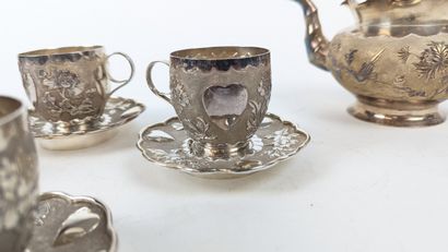 CHINA, circa 1900
Silver (900) COFFEE SET,...