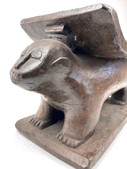 Akan-style STOOL, Ghana
Hardwood with a brown...