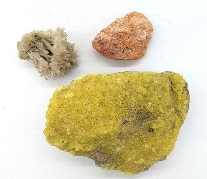 A significant specimen of sulfur and various...