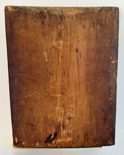 Greek icon on two panels, depicting the Deesis...