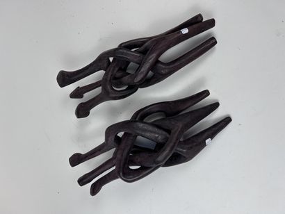 SET OF TWO CUP STANDS, Africa
Hardwood with...