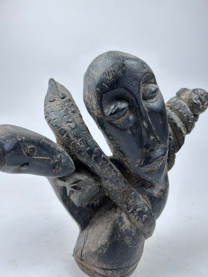 SET OF THREE AFRICAN-STYLE OBJECTS
Kongo...