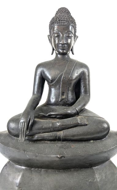 LAOS, 17th–18th century
Bronze BUDDHA with...