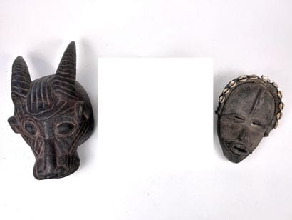 SET OF TWO AFRICAN-STYLE MASKS
Wood with...