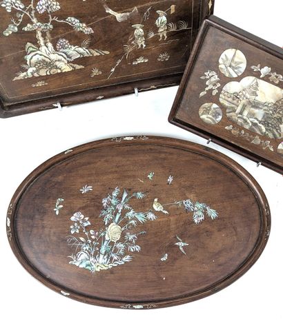 CHINA or INDOCHINA, circa 1900
THREE wooden...
