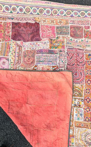 WALL HANGING made of wool and silk, polychrome,...