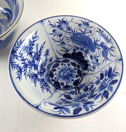 CHINA or JAPAN
TWO LARGE BOWLS made of glazed...