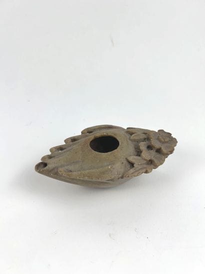 CHINA 
OIL LAMP 
Made of green hardstone...