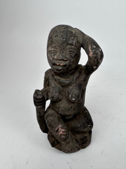 SET OF THREE Kongo-style STATUETTES, Democratic...