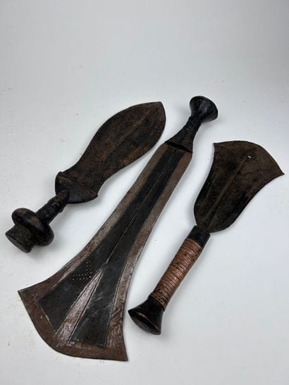 SET OF THREE SHORT SWORDS, Democratic Republic...