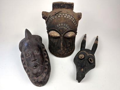 SET OF THREE AFRICAN-STYLE MASKS
Medium-hard...
