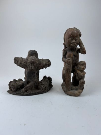 SET OF TWO Kongo-style STONES, Democratic...