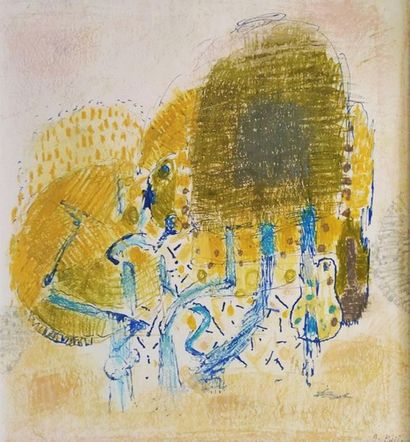 GUSTAV BOLIN (1920-1999)
Les arbres

Pastel...