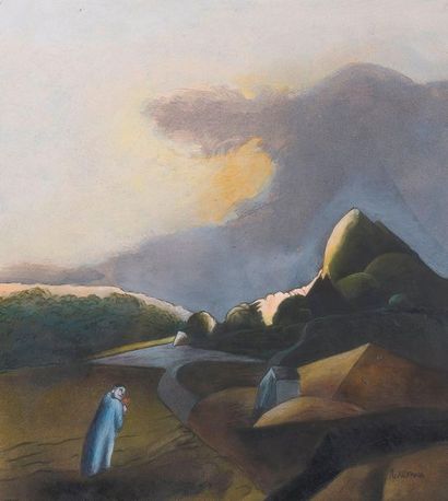 Paul ACKERMAN (1908 - 1981)
Paysage animé

Pastel....