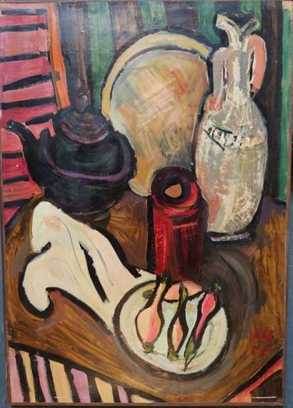 Ecole Française. XXème siècle
Nature morte

Huile...