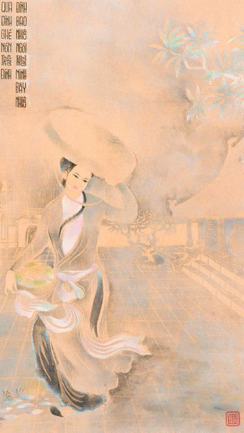 TU DUYEN (1915-2012)
femme au chapeau

Gravure...