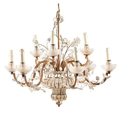 Dans le goût de la maison BAGUES
Lustre à...