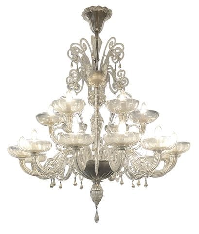 Large Venetian glass chandelier with twenty-two...