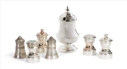 Twelve silver goblets on pedestal
Weight:...