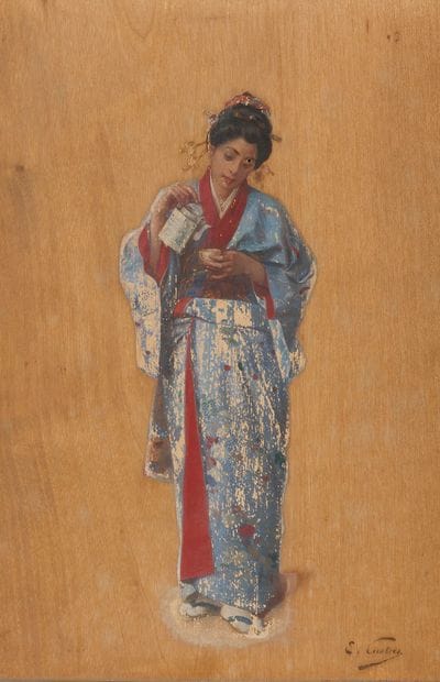 Edouard CASTRES (1838-1902)
Le thé
Huile...