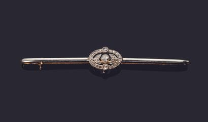 Barrette brooch in 18K (750/000) yellow gold...