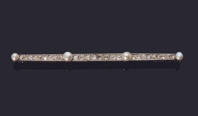 Barrette brooch in 18K (750/000) yellow gold...