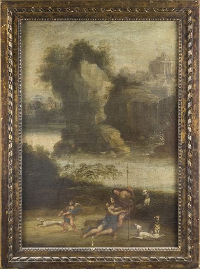 ITALIAN school of the late 17th century
Landscape...